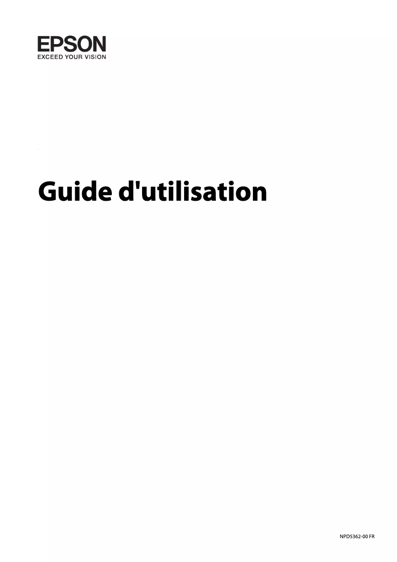 Page n°1 - Manuel utilisateur Epson L805