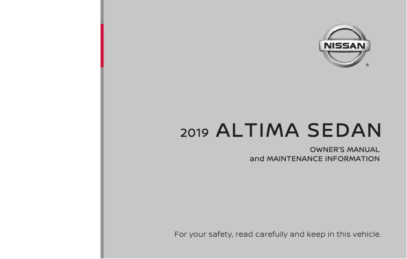 Página 1 del manual Manual de usuario Nissan Altima Sedan (2019)