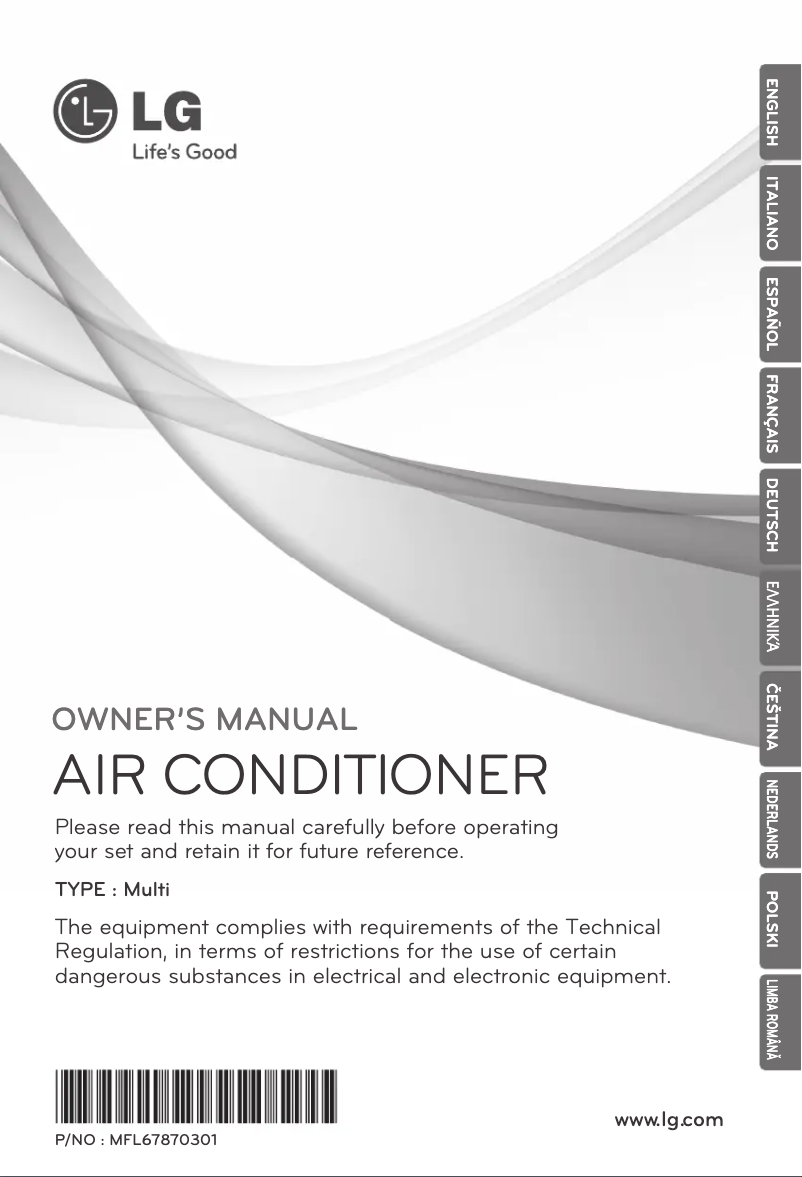 Page 1 de la notice Manuel utilisateur LG MC12AHR