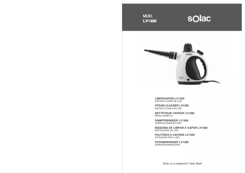 Page n°1 - Manuel utilisateur Solac LV1300