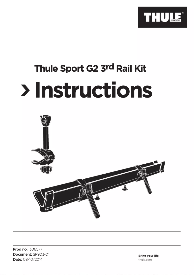 Page 1 de la notice Manuel utilisateur Thule Sport G2 Short