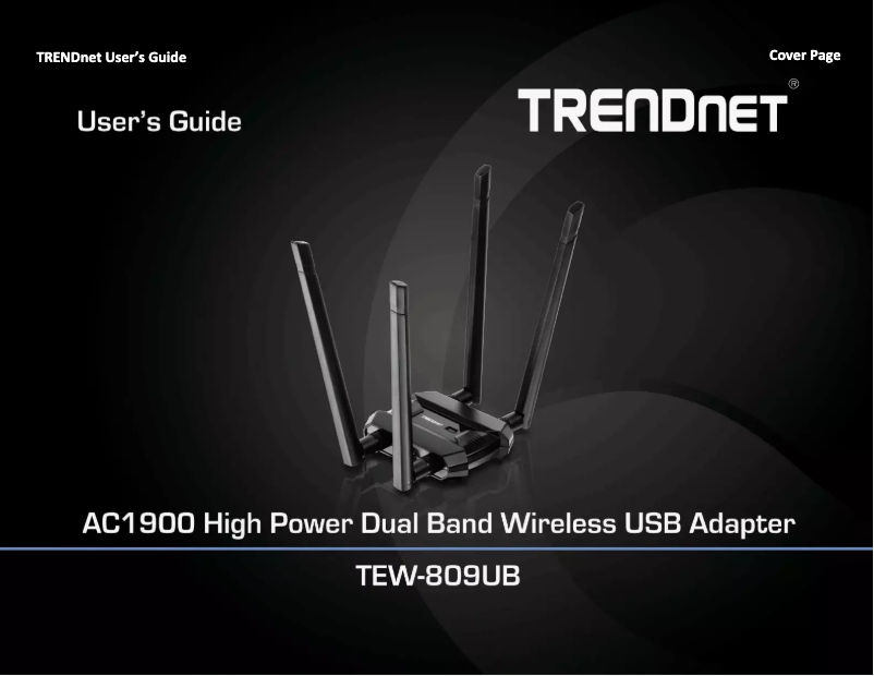 Page n°1 - Manuel utilisateur TRENDnet AC1900