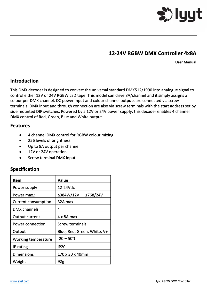 Page 1 de la notice Manuel utilisateur LYYT AL1-C2311