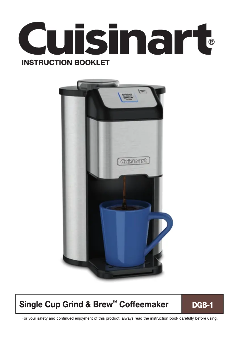 Page n°1 - Manuel utilisateur Cuisinart Grind & Brew DGB-1