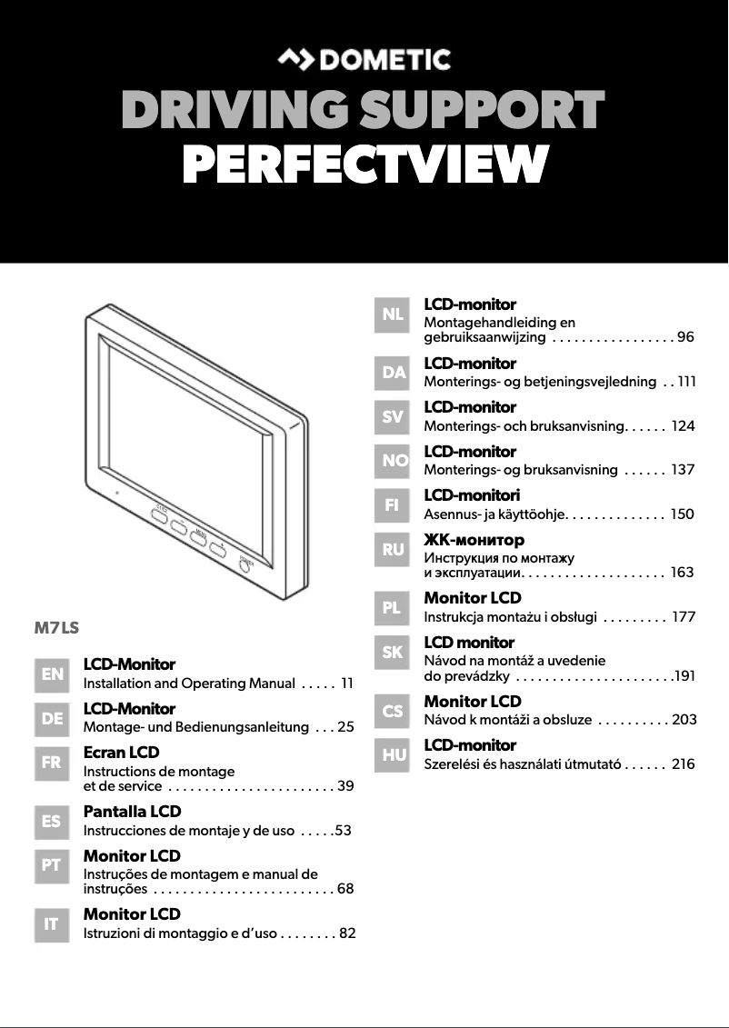 Page 1 de la notice Manuel utilisateur Dometic PerfectView RVS 729