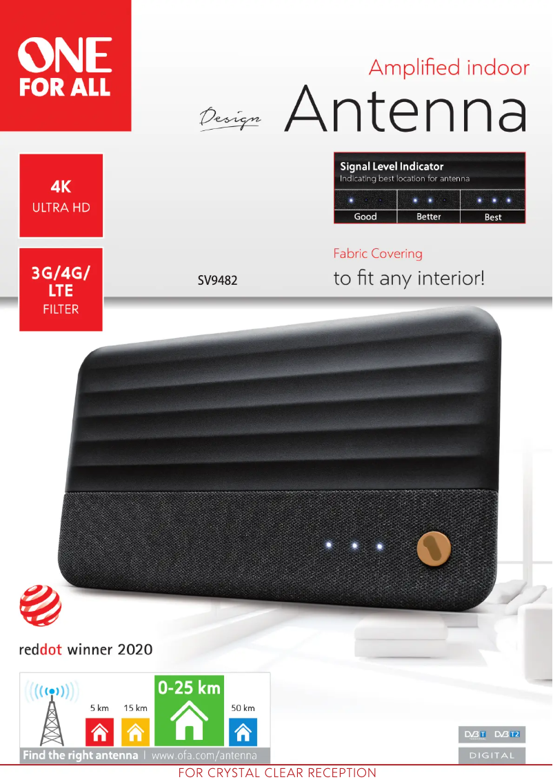 Page 1 de la notice Fiche technique One for all SV 9482