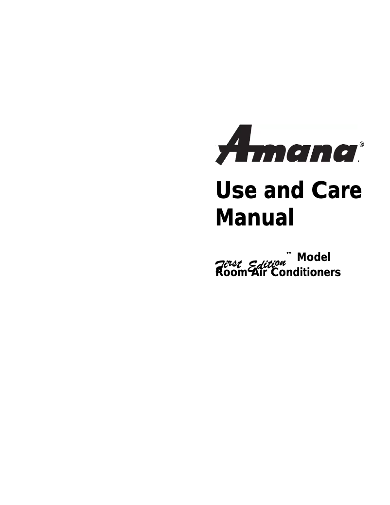 Página 1 del manual Manual de usuario Amana AE18090C2D