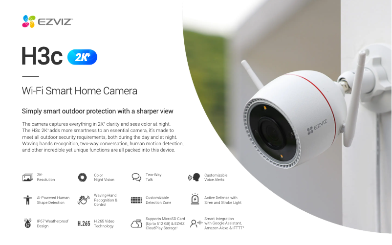 Página 1 del manual Ficha técnica EZVIZ H3c 2K