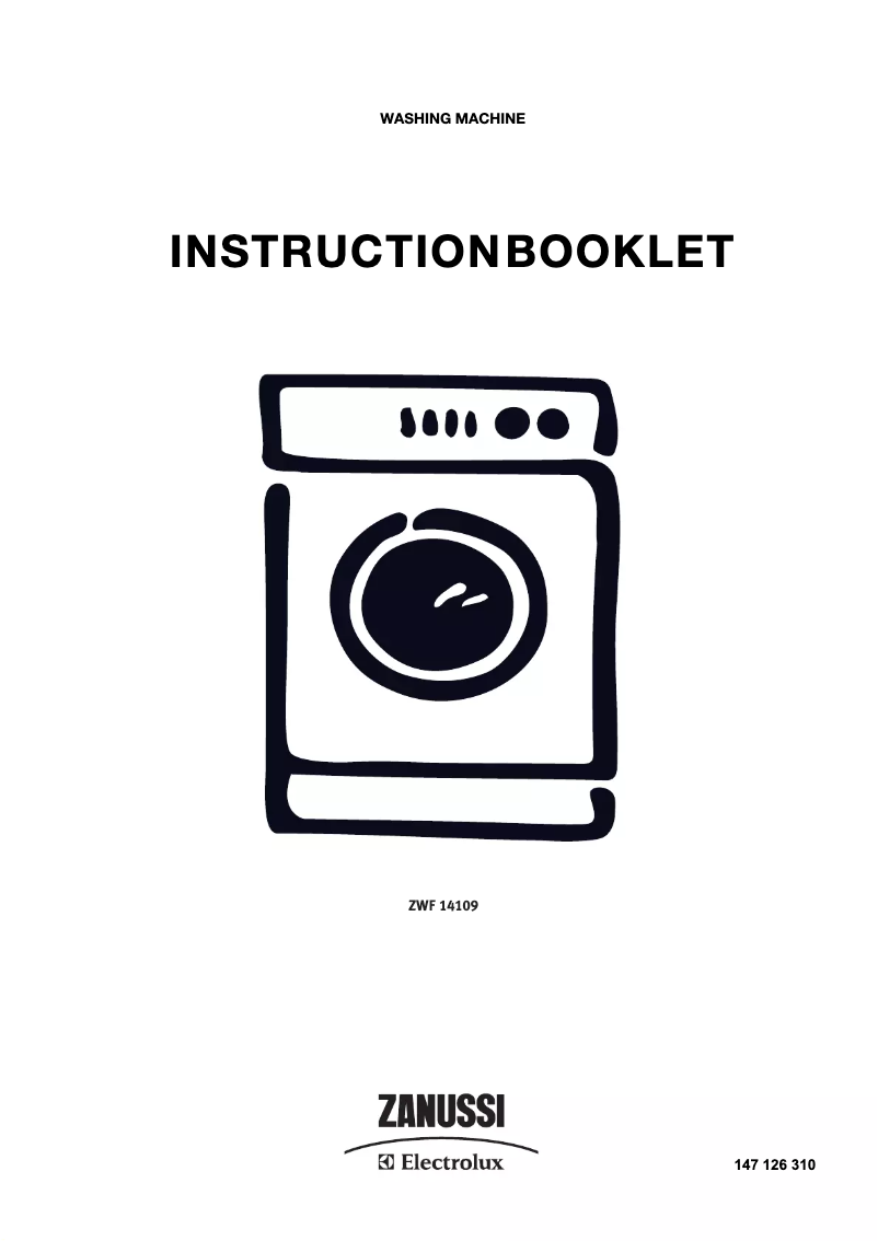 Page 1 de la notice Manuel utilisateur Zanussi-Electrolux ZWF 14109
