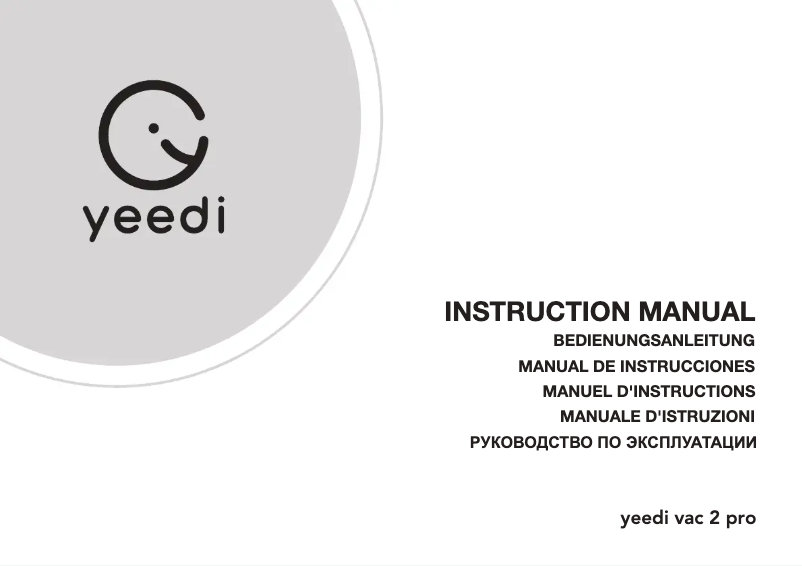 Page 1 de la notice Manuel utilisateur yeedi Vac 2 pro