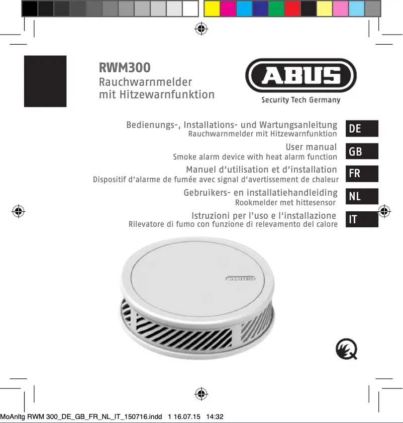 Page n°1 - Guide d'installation Abus RWM300