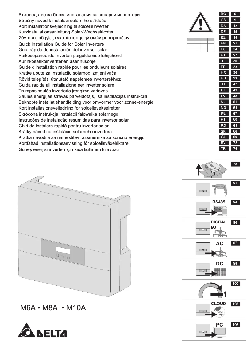 Page 1 de la notice Manuel utilisateur Delta RPI M6A