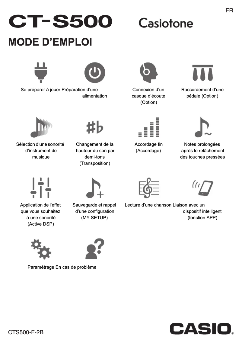 Image de la première page du manuel de l'appareil Casiotone CT-S500