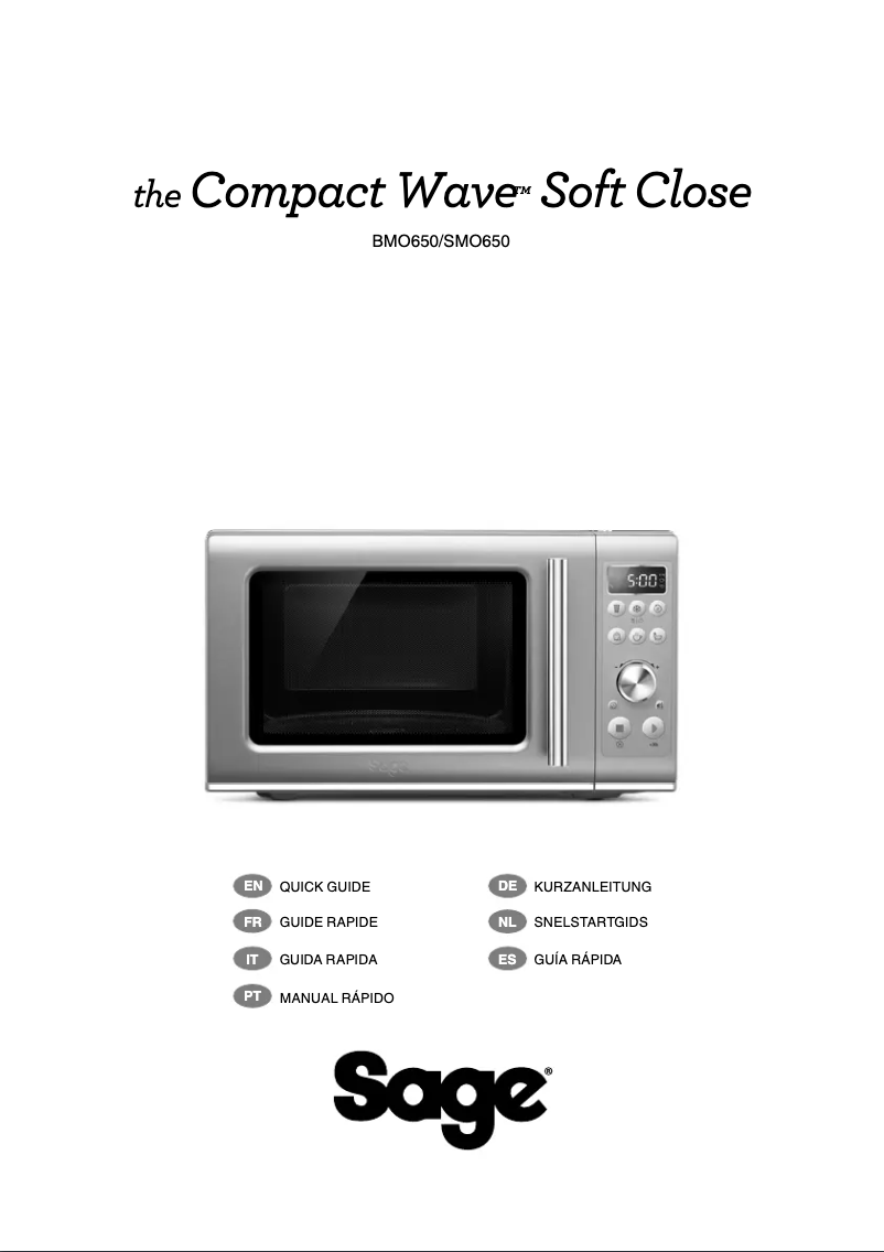 Page 1 de la notice Manuel utilisateur Sage the Compact Wave Soft Close BMO650