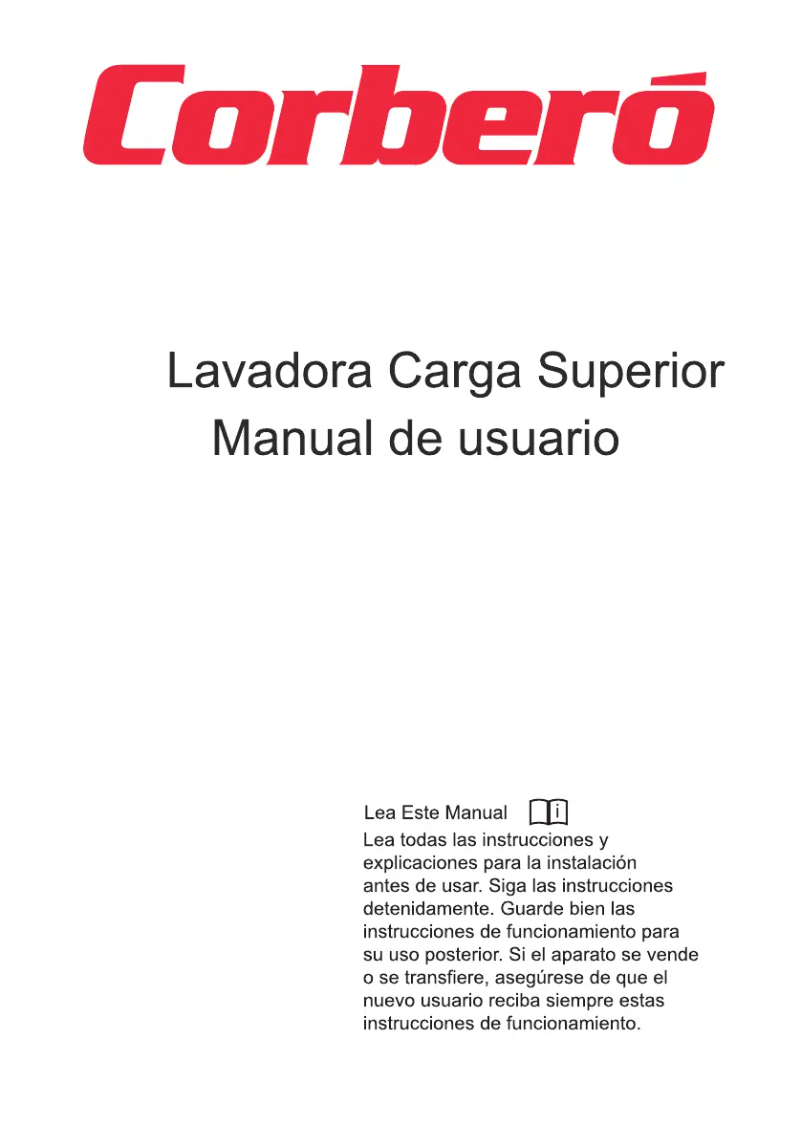 Page 1 de la notice Manuel utilisateur Corbero CLM12VIN