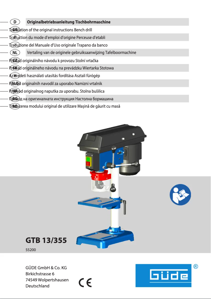 Page n°1 - Manuel utilisateur Güde GTB 13/355