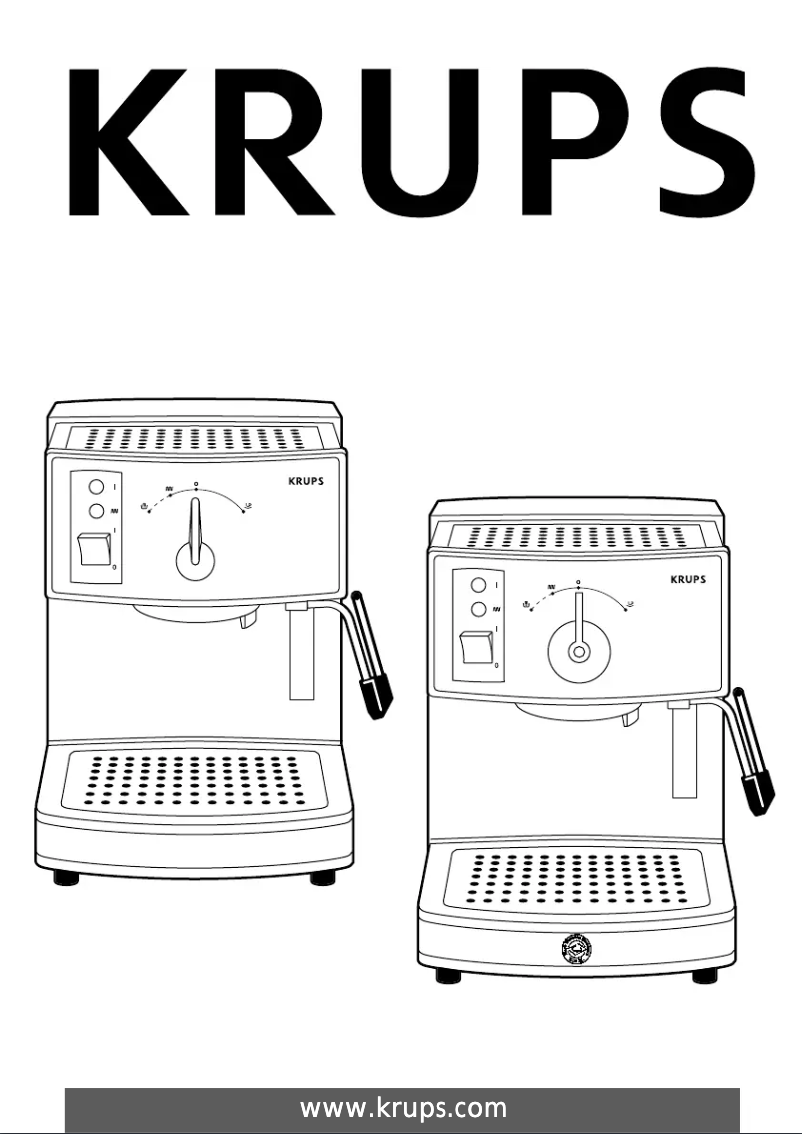 Page 1 de la notice Manuel utilisateur Krups Novo Plus FNC 154