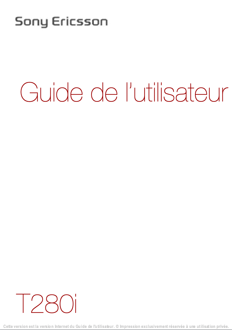 Image de la première page du manuel de l'appareil T280i