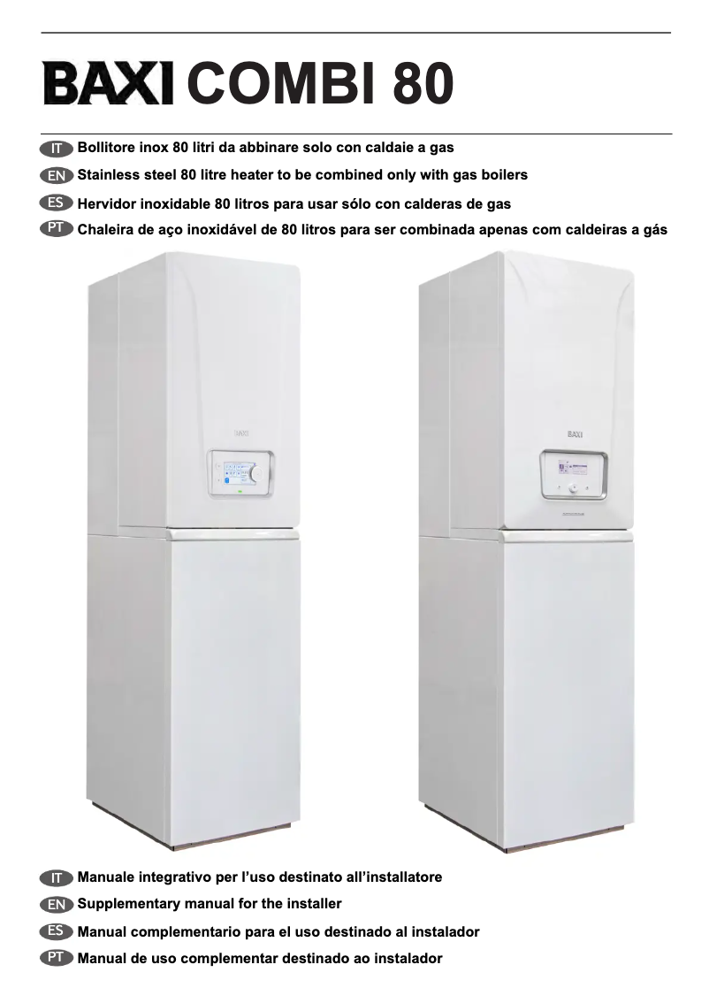 Image de la première page du manuel de l'appareil Platinum COMBI Plus 24 AIFM