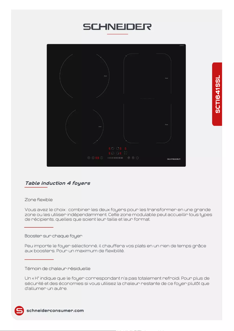 Page 1 de la notice Fiche technique Schneider SCTI641SSL