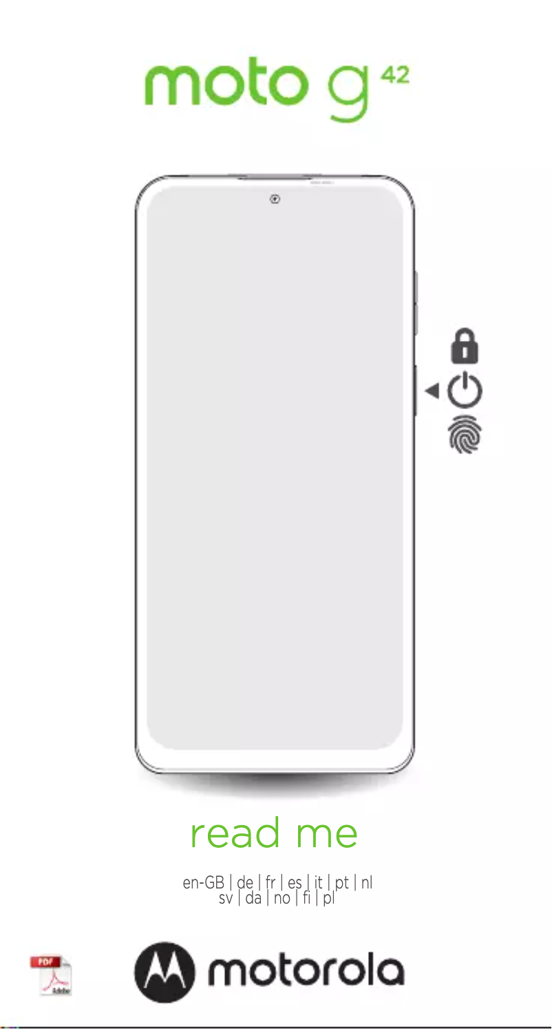 Image de la première page du manuel de l'appareil Moto G42