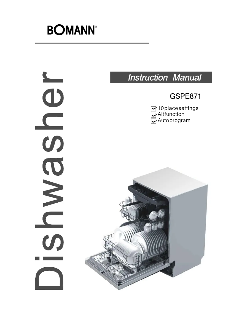 Page n°1 - Manuel utilisateur Bomann GSPE 871