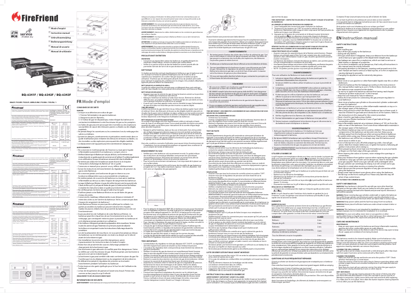 Page n°1 - Manuel utilisateur FireFriend BQ-6343F