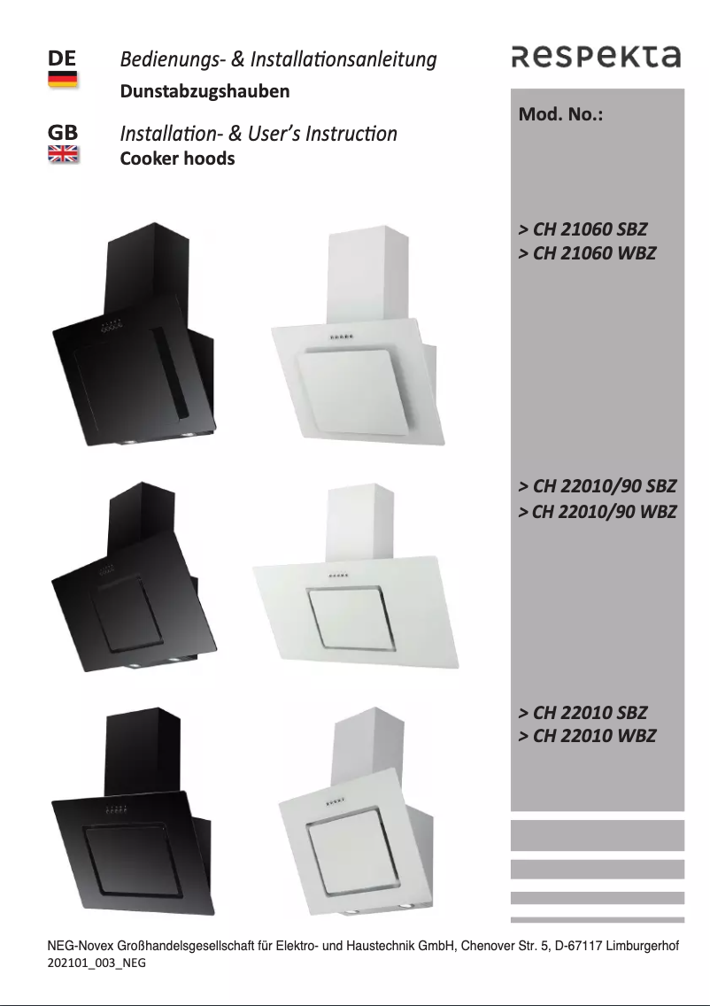 Image de la première page du manuel de l'appareil Svea CH22010/90SBZ