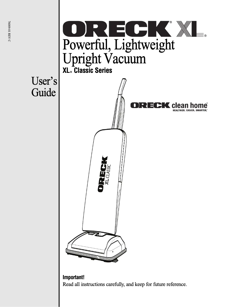 Image de la première page du manuel de l'appareil XL Classic U2250