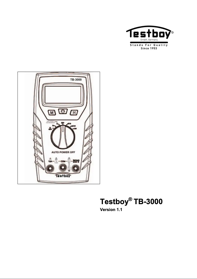 Página 1 del manual Manual de usuario Testboy TB-3000