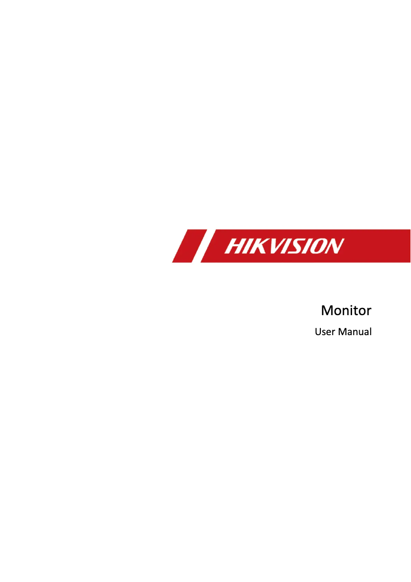 Page n°1 - Manuel utilisateur Hikvision DS-D5024FC