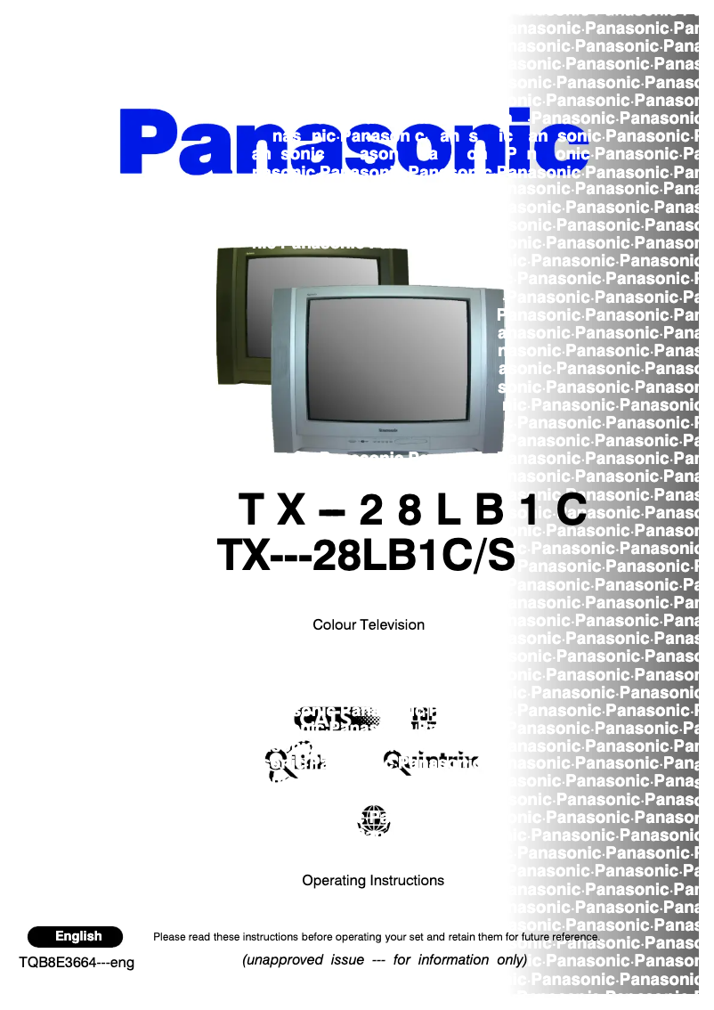 Página 1 del manual Manual de usuario Panasonic TX-28LB1CS