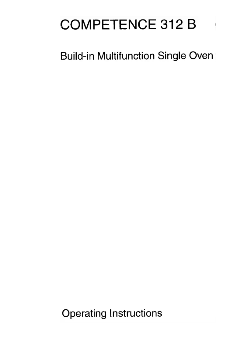 Image de la première page du manuel de l'appareil Competence 312B D