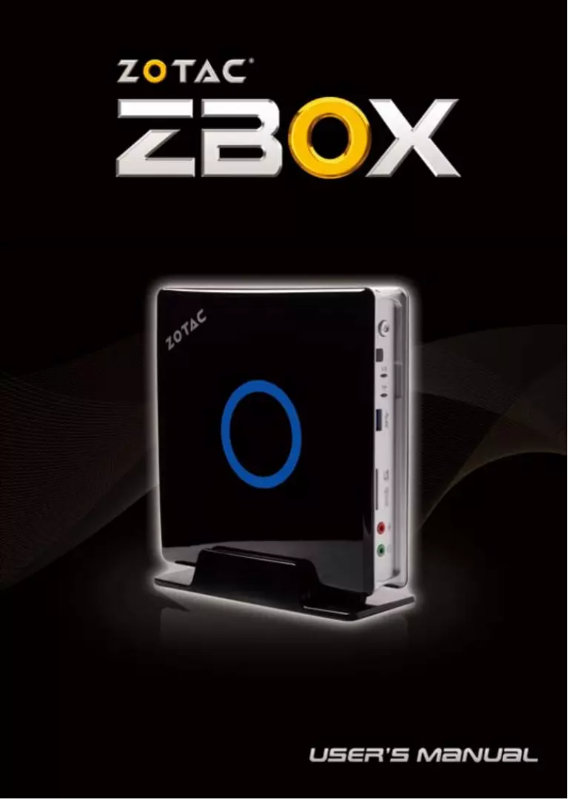 Page 1 de la notice Manuel utilisateur Zotac ZBOX ID88 Plus