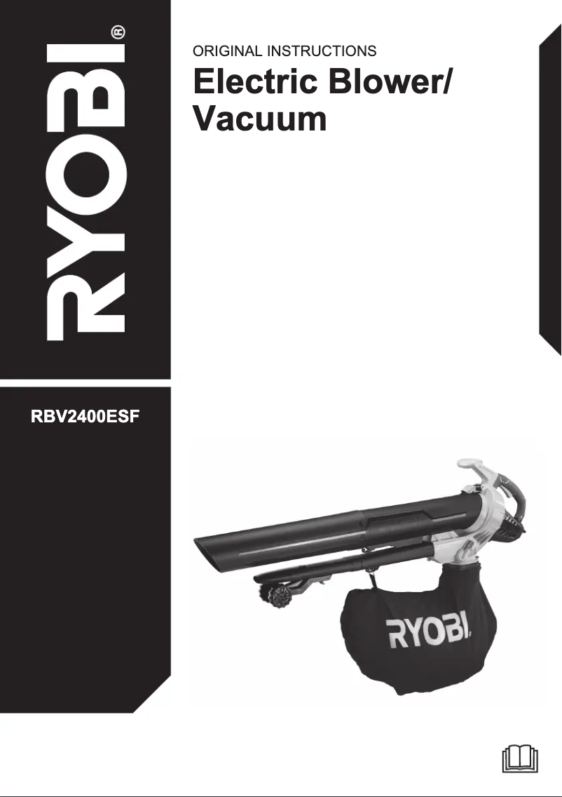 Page 1 de la notice Manuel utilisateur RYOBI RBV2400ESMP
