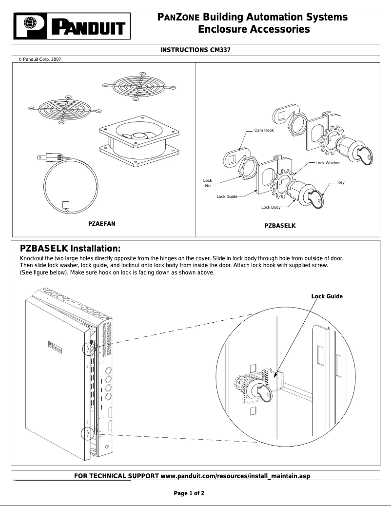 Página 1 del manual Manual de usuario Panduit PanZone CM337
