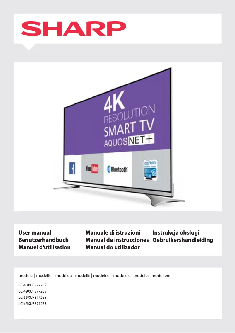 Page n°1 - Manuel utilisateur Sharp LC-65XUF8772KS