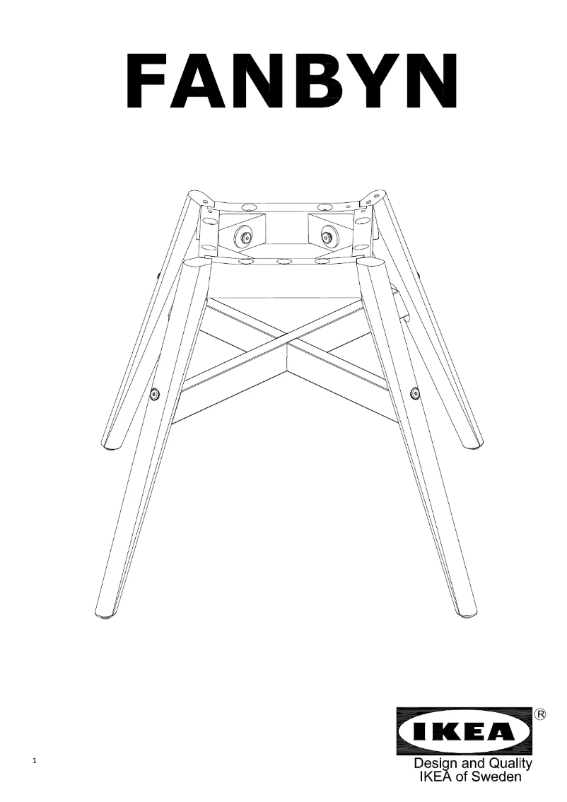 Page 1 de la notice Instructions / montage Ikea Fanbyn