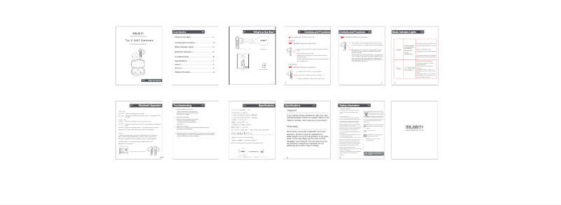 Page n°1 - Manuel utilisateur Majority Tru 2 ANC Earbuds