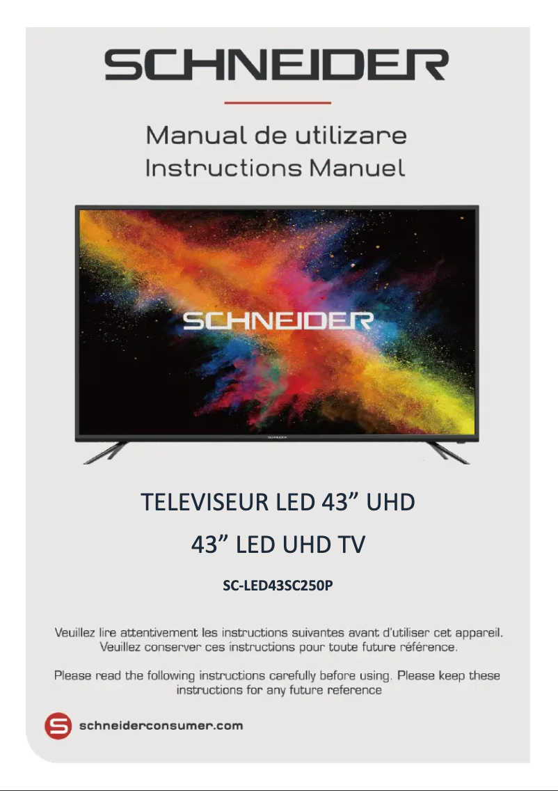 Page 1 de la notice Manuel utilisateur Schneider SC-LED43SC150P