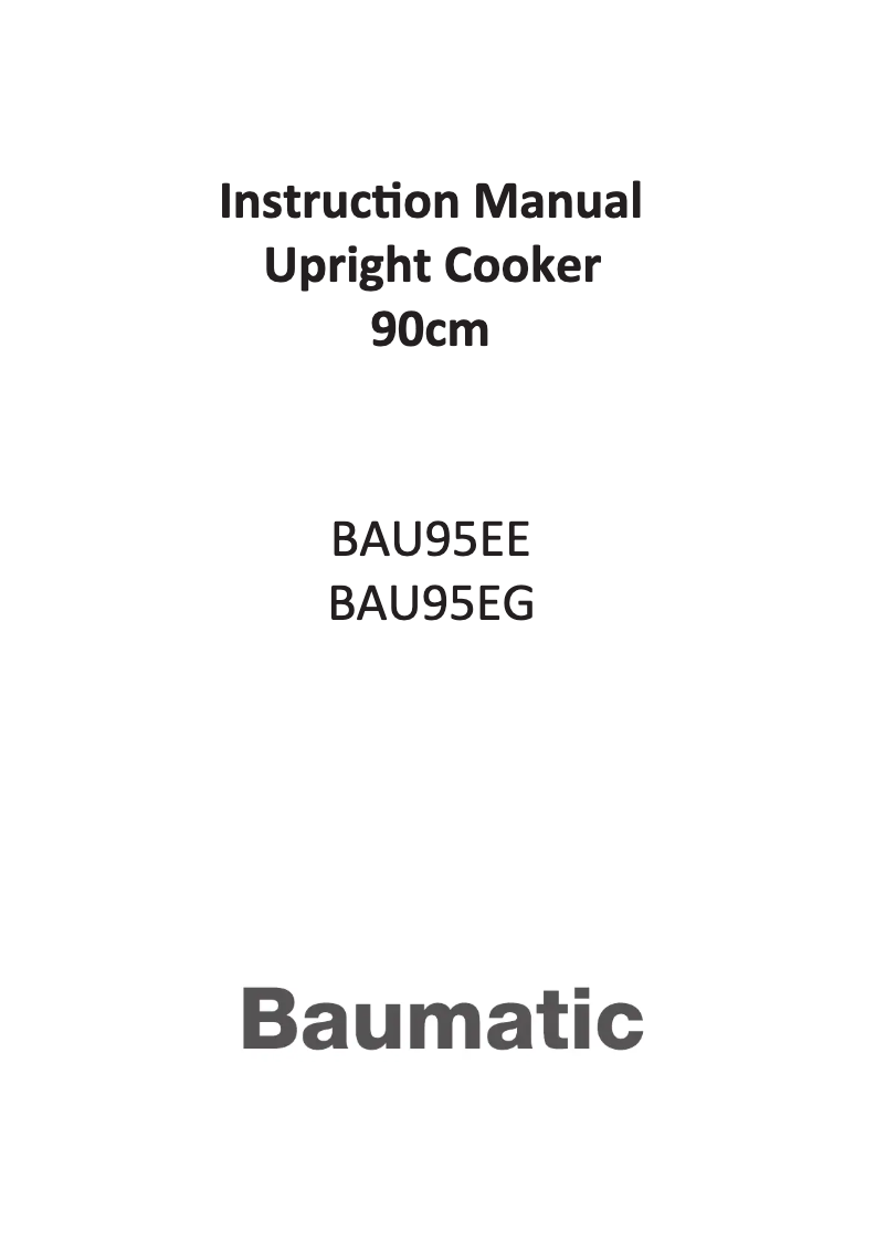 Page 1 de la notice Manuel utilisateur Baumatic BAU95EE