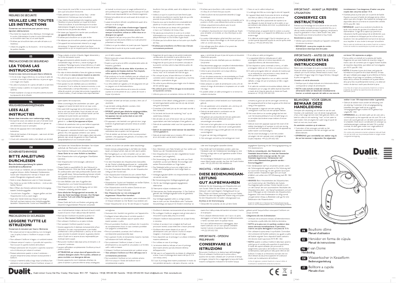 Página 1 del manual Manual de usuario Dualit Dome