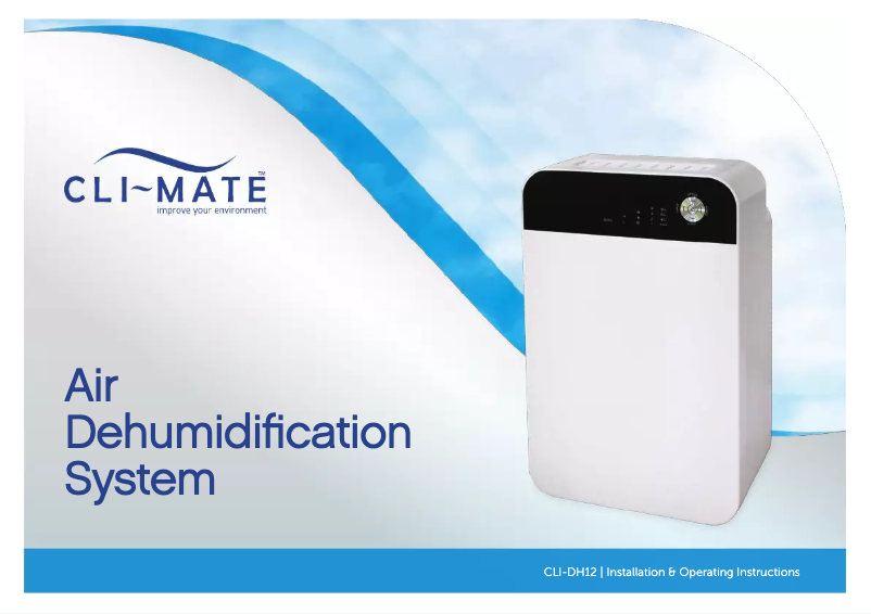 Page n°1 - Manuel utilisateur Cli-mate CLI-DH12