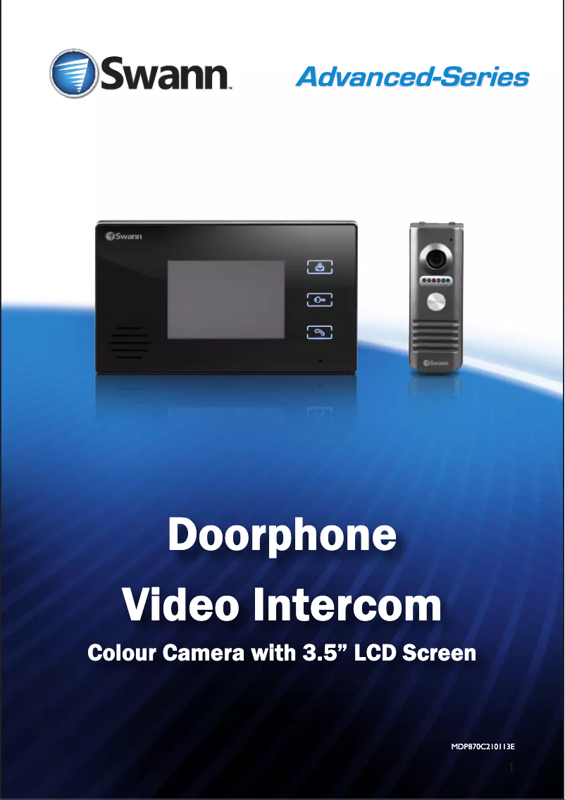 Image de la première page du manuel de l'appareil SWHOM-DP870C