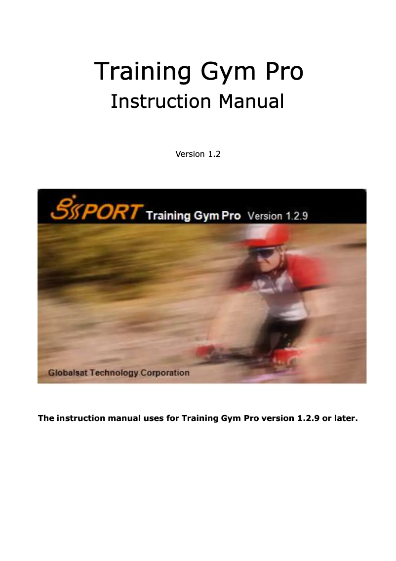 Image de la première page du manuel de l'appareil Training Gym Pro