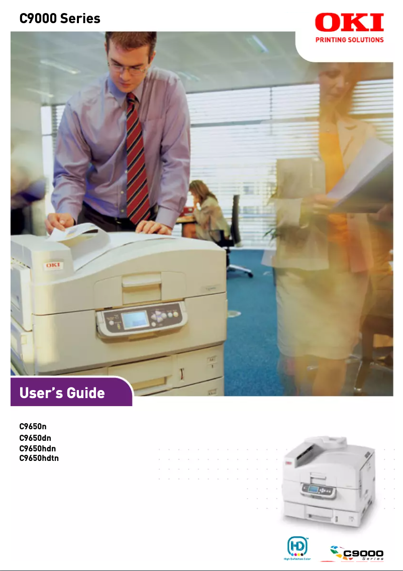 Image de la première page du manuel de l'appareil C9650dn