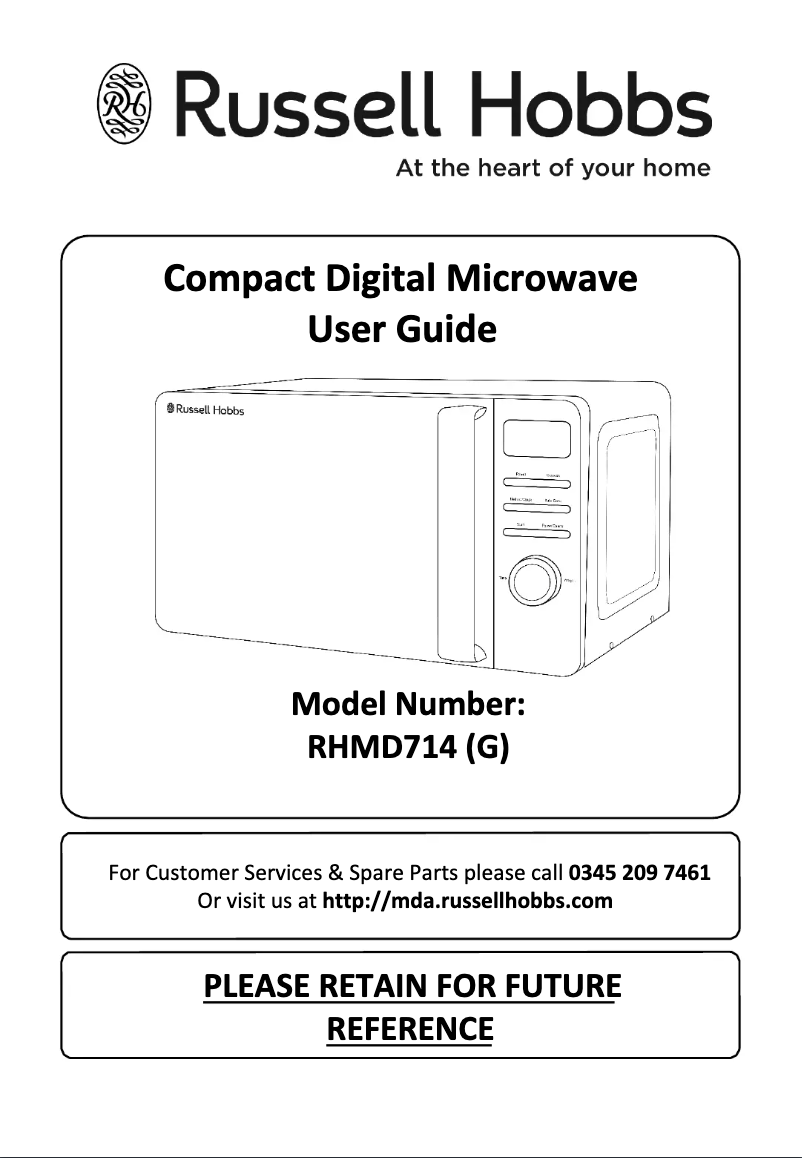 Page 1 de la notice Manuel utilisateur Russell Hobbs A1/RHMD714RHMD714G