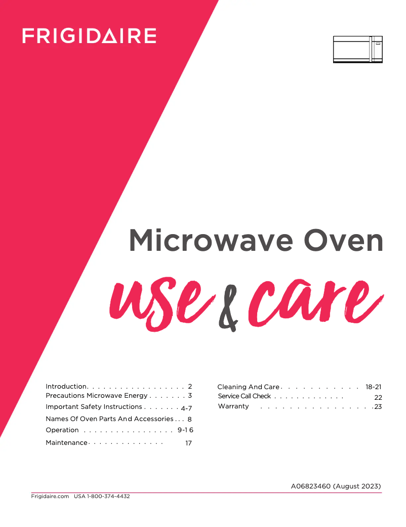 Página 1 del manual Manual de usuario Frigidaire FMOS1745BS