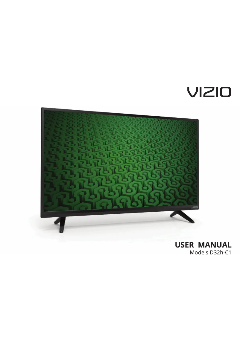 Page 1 de la notice Manuel utilisateur VIZIO D32H-C1