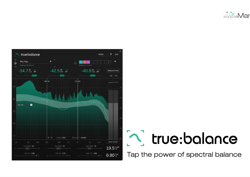 Page 1 de la notice Manuel utilisateur Sonible true:balance